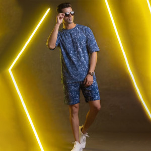 Being Wanted Stylised Mens Oversize With Shorts Tracksuit Set