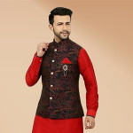 Heritage Charm Waistcoat With Contemporary Festive Styling