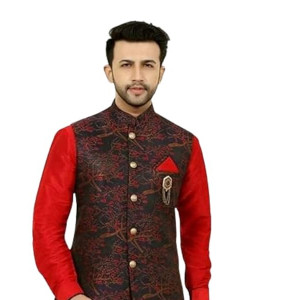 Heritage Charm Waistcoat With Contemporary Festive Styling