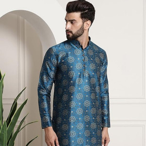 Artisan Motif Kurta Designed For Elegant Cultural Occasions