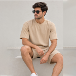 Men’s Coffee Premium Ribbed Co-Ord Set | Half Sleeve T-Shirt & Shorts
